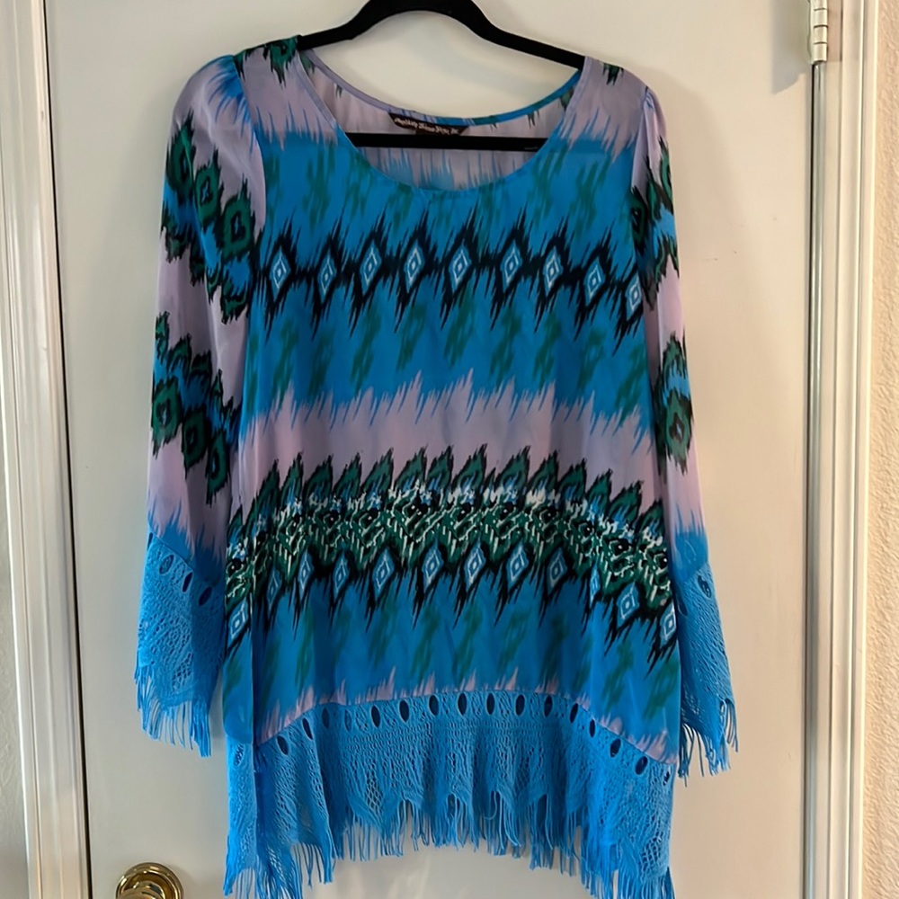 Sienna Rose fringed blouse.